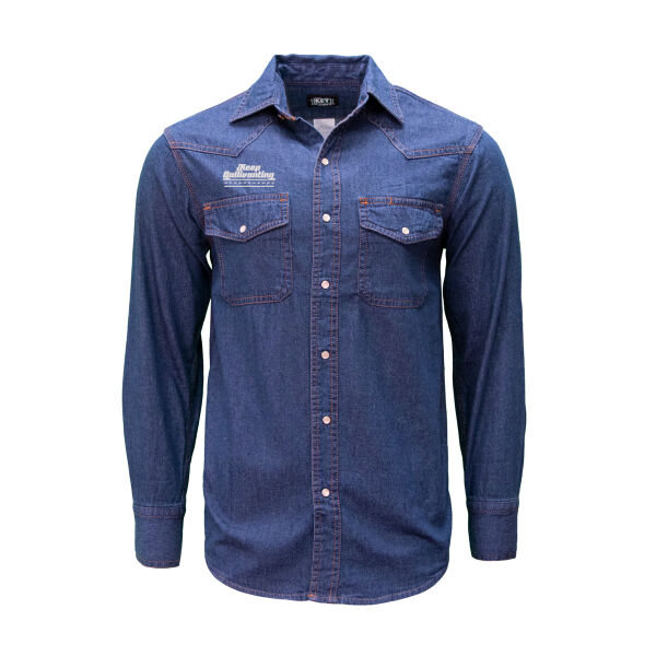 Keep Gallivanting Denim Pearl Snap Western Shirt Thumbnail